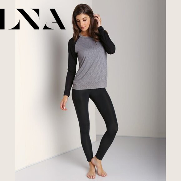 LNA Zipper Legging Black Licorice